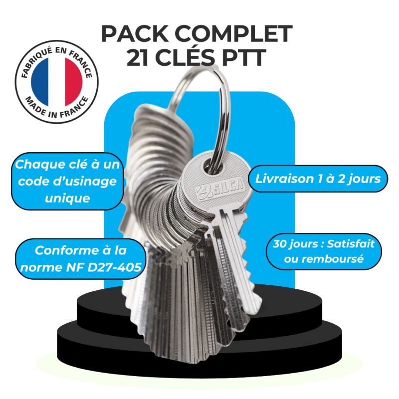 Pack complet clés pas ptt 21